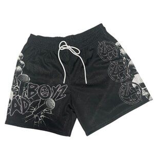 Lost Hills X Sadboyz Collab Mesh Black& White Shorts Size Large